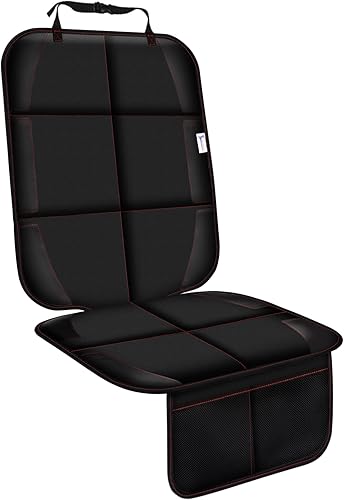 Protector de asiento de automóvil con respaldo acolchado de goma antideslizante, acolchado impermeable más grueso para asientos infantiles, sin