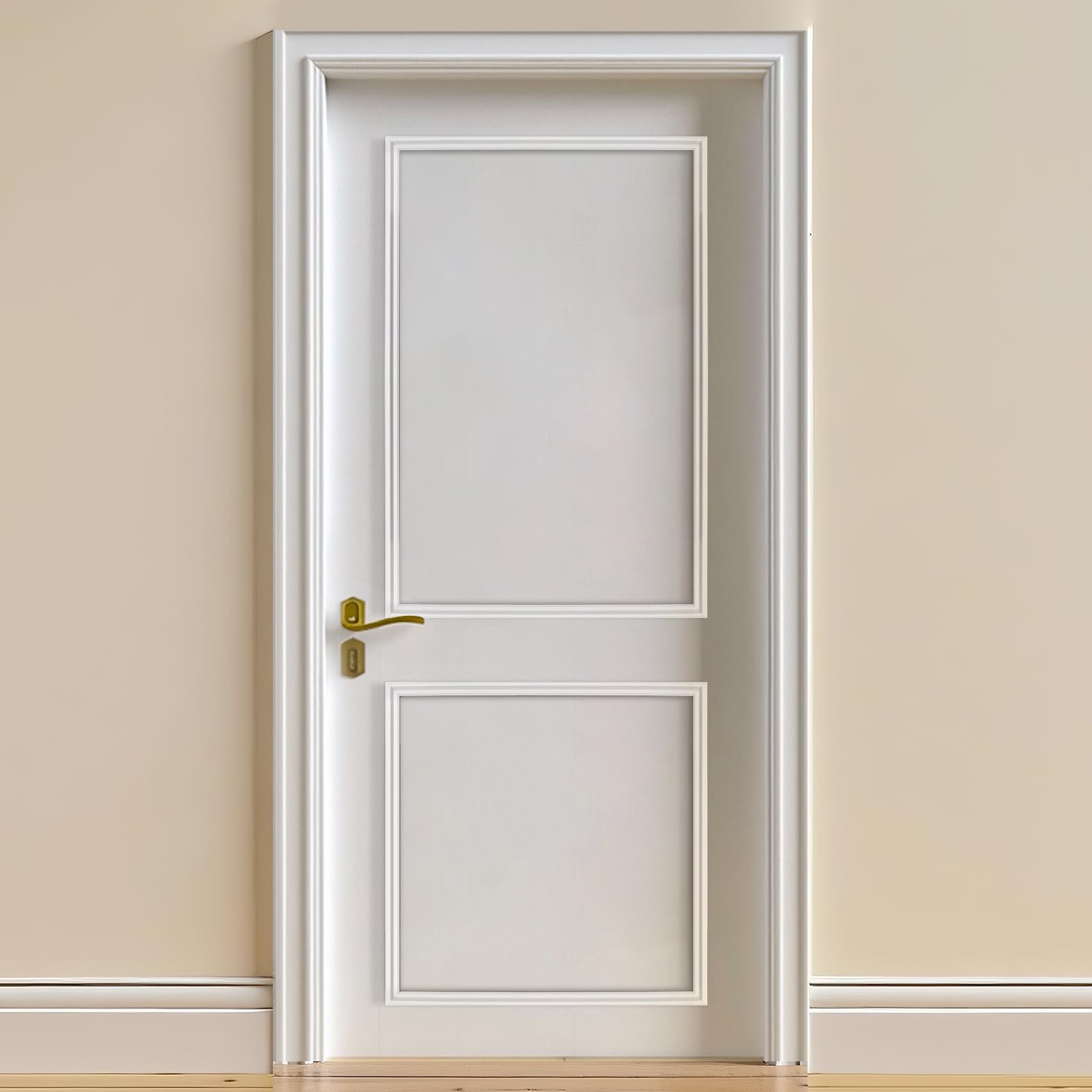 Pangda 3 Set Peel And Stck Wall Moldng Kt Nner And Outer Layer Style Premade Wanscotng