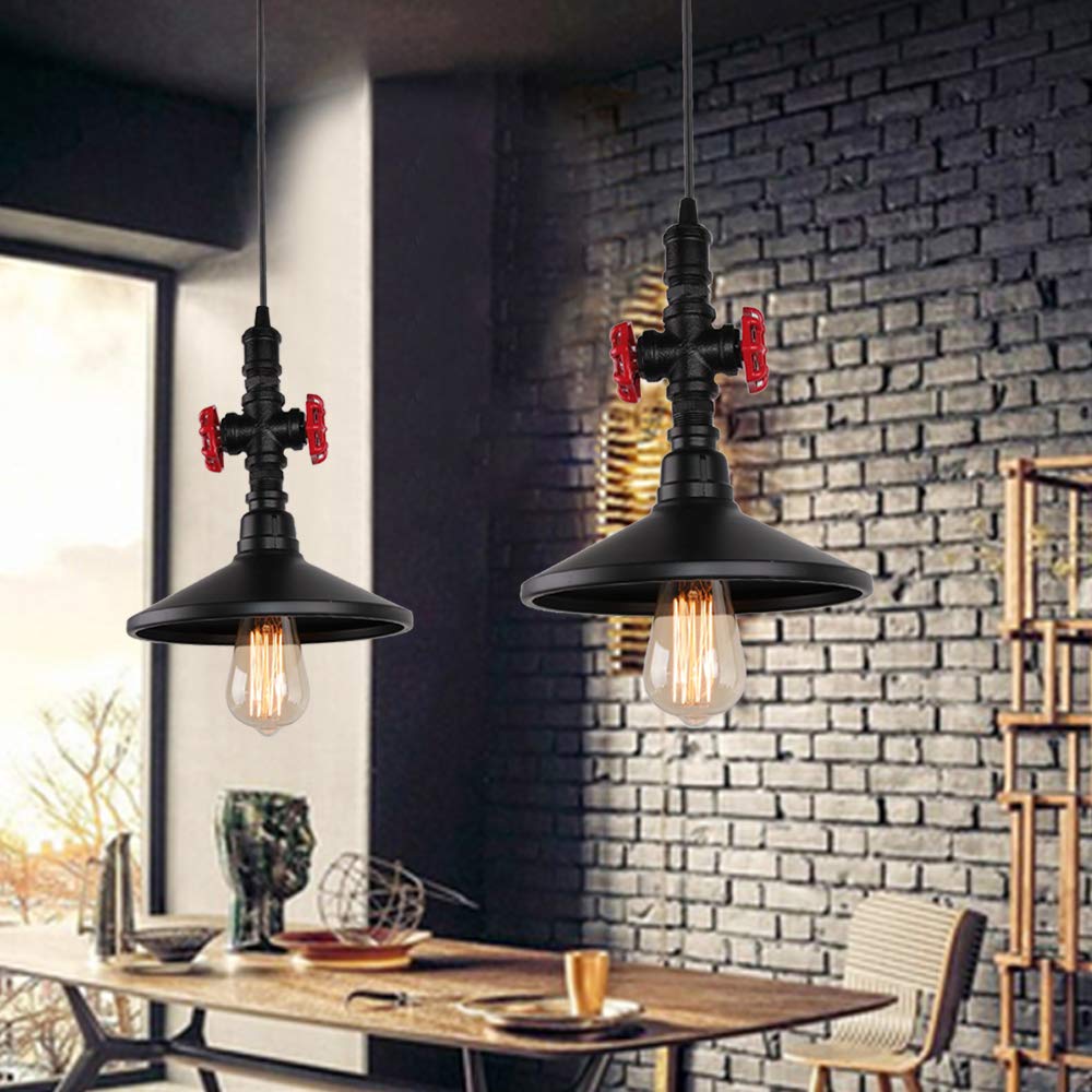 Lampada sospensione vintage bianca e rossa (anni '70