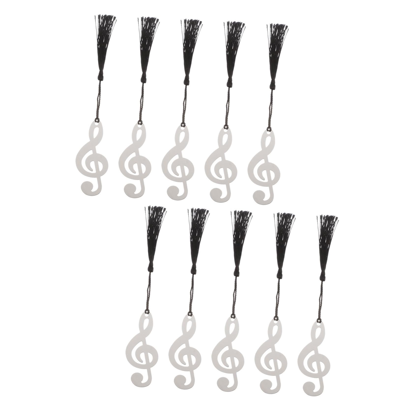 OSALADI 3 Set Segnalibro Per Note Segnalibri Per Segnalibri In Acciaio Musicali Mini Musicali Neri Segnalibro Creativo Per Feste Unici 10 pezzi*3