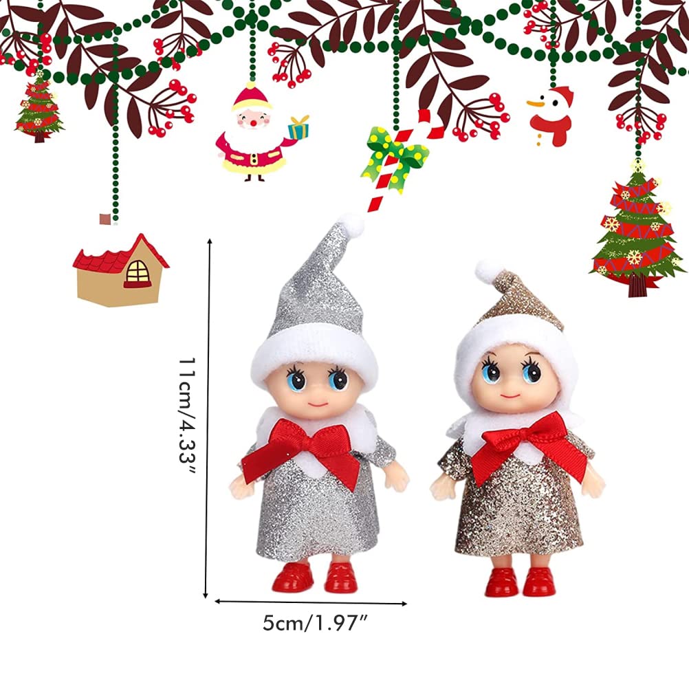 GLOW Wholesale Set van 2 Naughty Little Xmas Elfen - Speelse Elf figuur met zacht lichaam, vinyl gezicht, haak en lus grip elfen gedrag 'Badly Christmas Family Elfie Elvie Toy Boy Girl