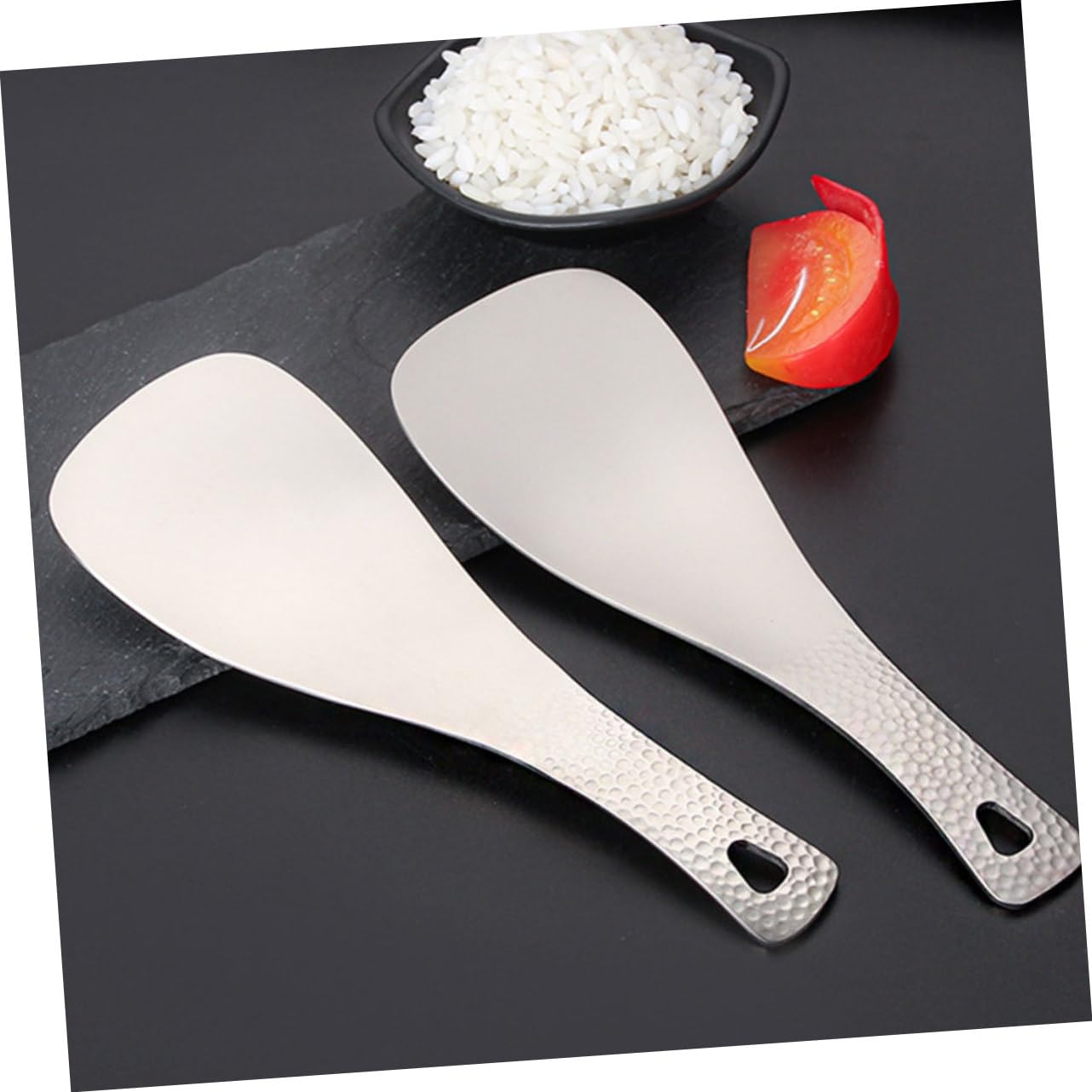 ibasenice 2 Stück Löffel für Camping Ultraleichtes Outdoor Besteck Tragbar für Suppe und mit Praktischem Griff und Einfachem Aufbewahrungssystem für Outdoor Aktivitäten