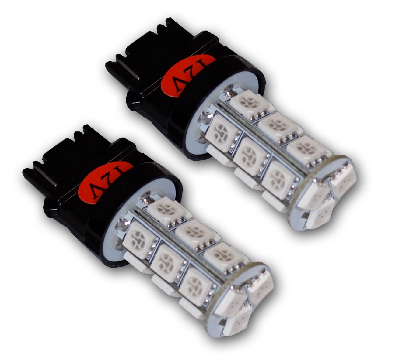 Tuningpros LEDRS-3156-WR18 Rear Signal LED Light Bulbs 3156, 18 SMD LED Red 2-pc Set