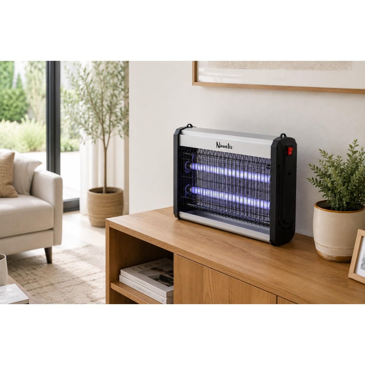 INTEC - Lampe Anti Moustique Intérieur Extérieur 2500V Technologie LED 14W Surface 120m² Elimine Mouches Moucherons & Insectes Volants