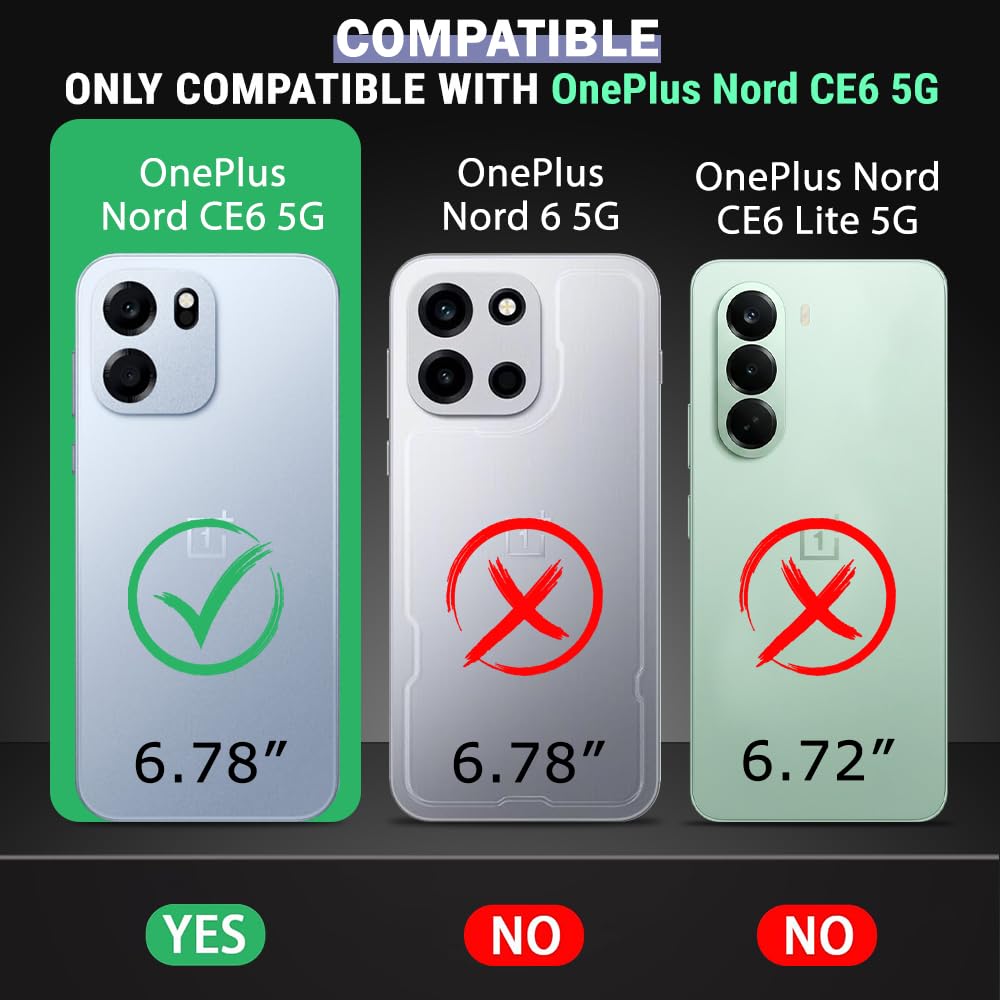 TheGiftKart Tough Armor Bumper Back Cover Case for OnePlus Nord CE 6 5G | Kickstand & Ring Holder | 360 Degree Protection Back Case Cover for OnePlus Nord CE6 (PC & TPU, Sliding Camera Cover, Black) — Amazon image 2