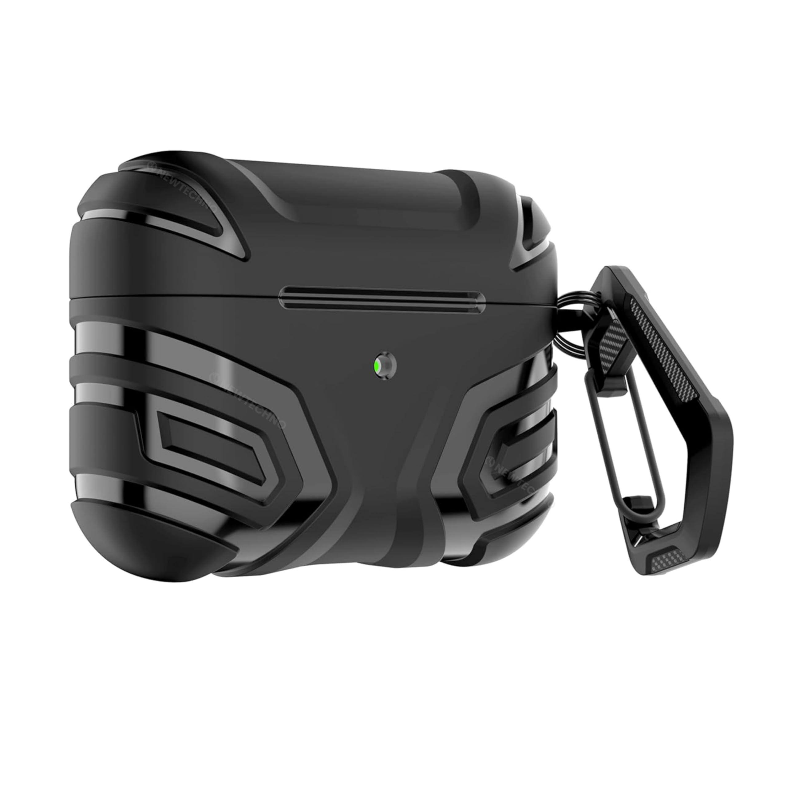 NEWTECHNO Compatible for AirPods Pro 3 Case (2025), Military Grade Airpods pro 3rd Generation Case, Compatible with MagSafe, Hard Shell Full-Body Protective Case Cover with Keychain, Black