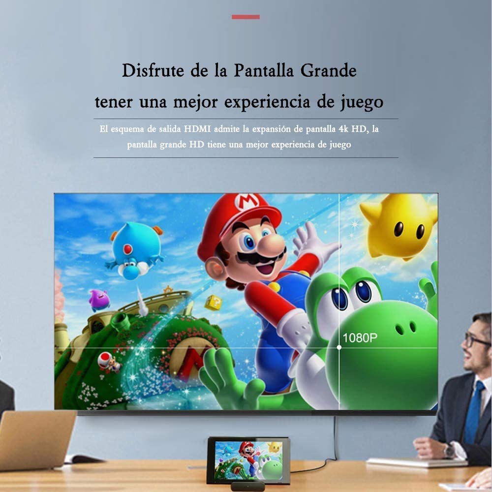 Switch Dock, Base de Carga para Nintendo Switch & Switch Lite Portátil TV Dock con Soporte de Carga USB-C PD, USB 3.0 y Puerto HDMI, Soporta Samsung Dex Mode/Huawei PC Mode