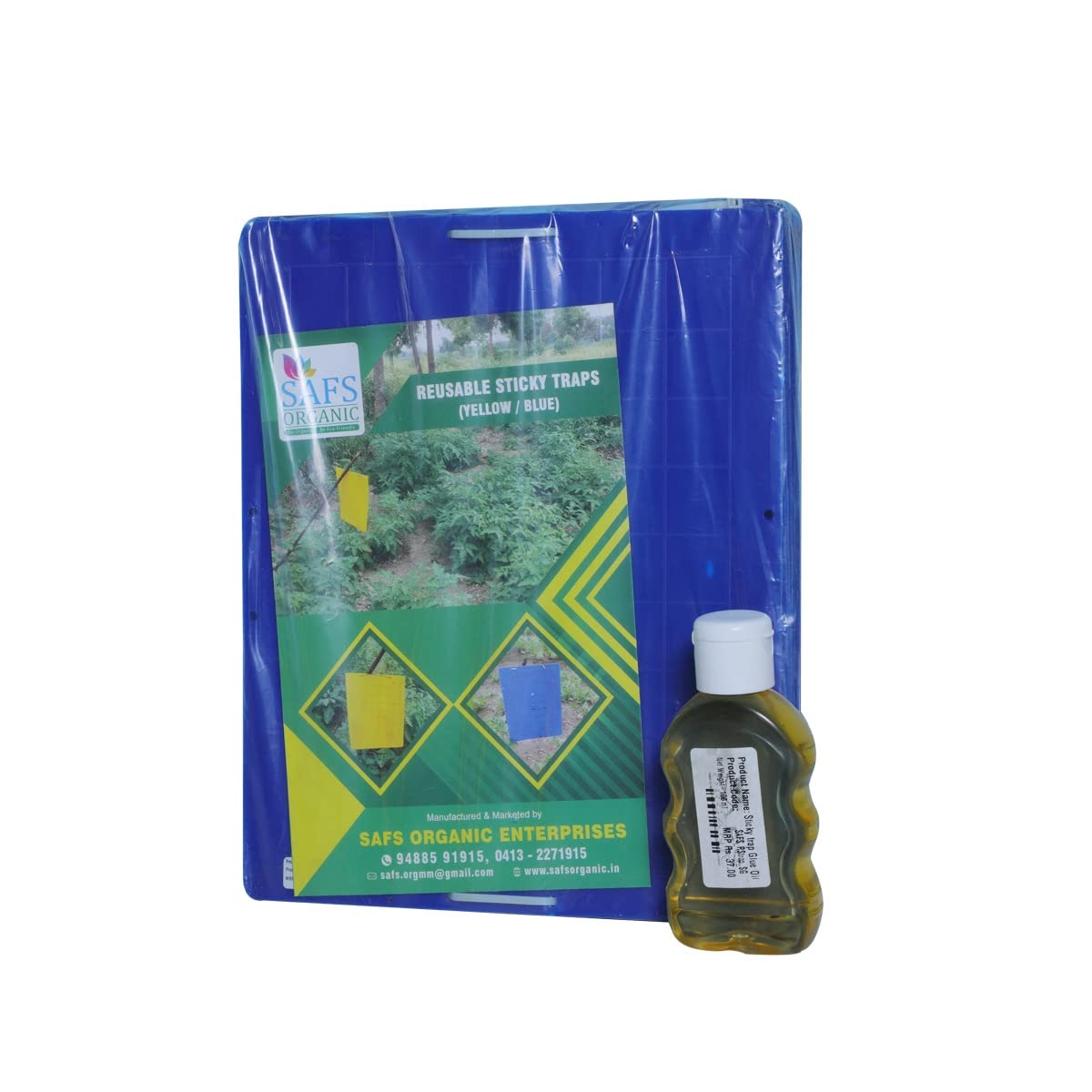 SAFS ECO-TECH ® Re-usable Sticky Trap/Pack of 10 with 100ml Oil Bottle