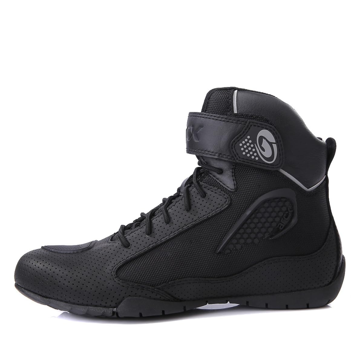 Scarpe Moto in Pelle di bovino per Uomo/Donna Stivali Moto Traspirante Antiscivolo