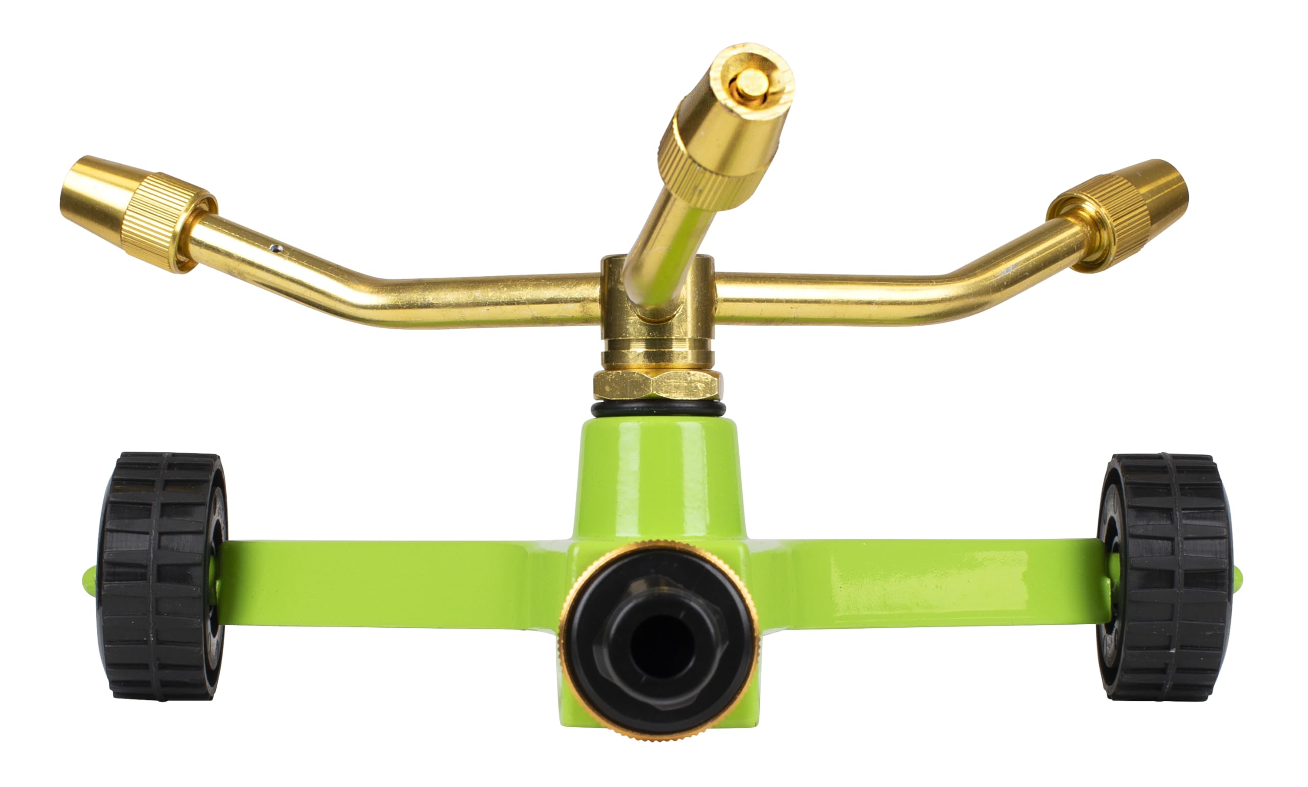 Sealey 3-Arm Brass Sprinkler with Metal Wheeled Base - JS2032, Green - Image 4