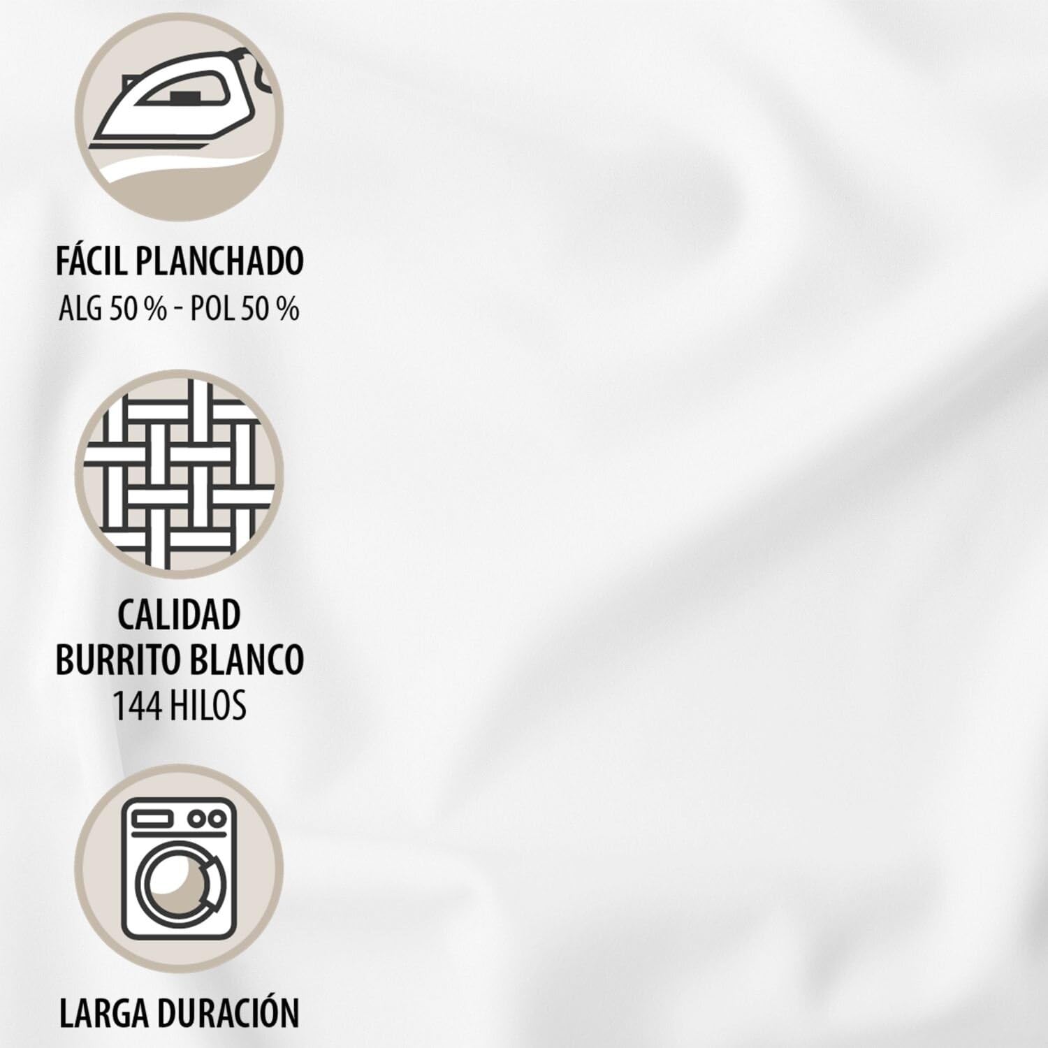 Set Di Lenzuola Burrito Blanco 90cm - Motivo Floreale Blu, Tessuto 50% Cotone 50% Poliestere, Facili Da Stirare - 8