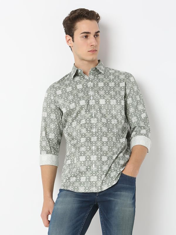 Image of MARK & ALBERT Men's Slim Fit Cotton Formal Shirt