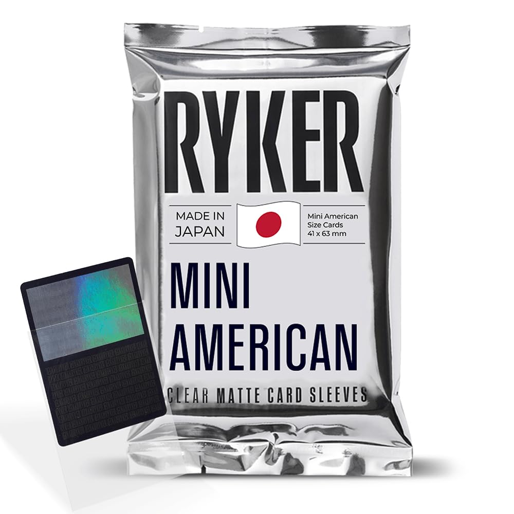 Ryker Mini American Board Game Sleeves Card Protectors (100 Qty, Clear, 41x63 mm)