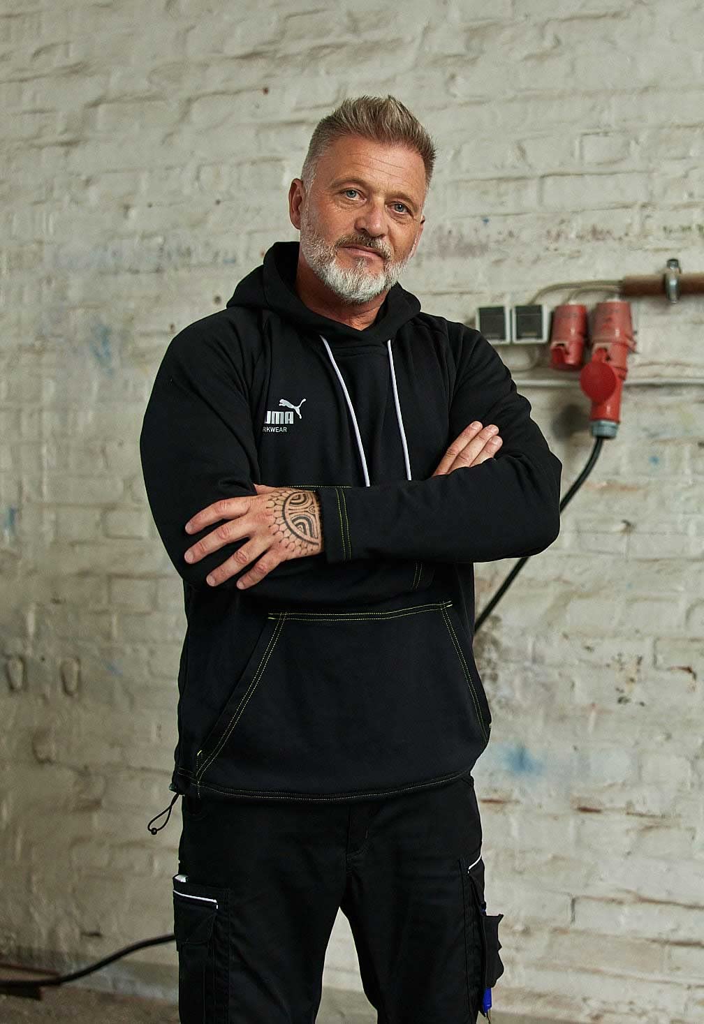 PUMA Workwear Kapuzenpullover - Hoodie mit Kapuze und regulierbarem Kordelzug
