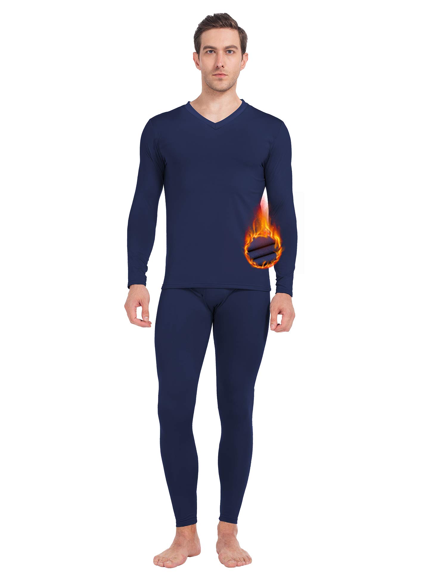 Mancyfit Thermal Underwear For Men Long Johns Set Fleece Lined