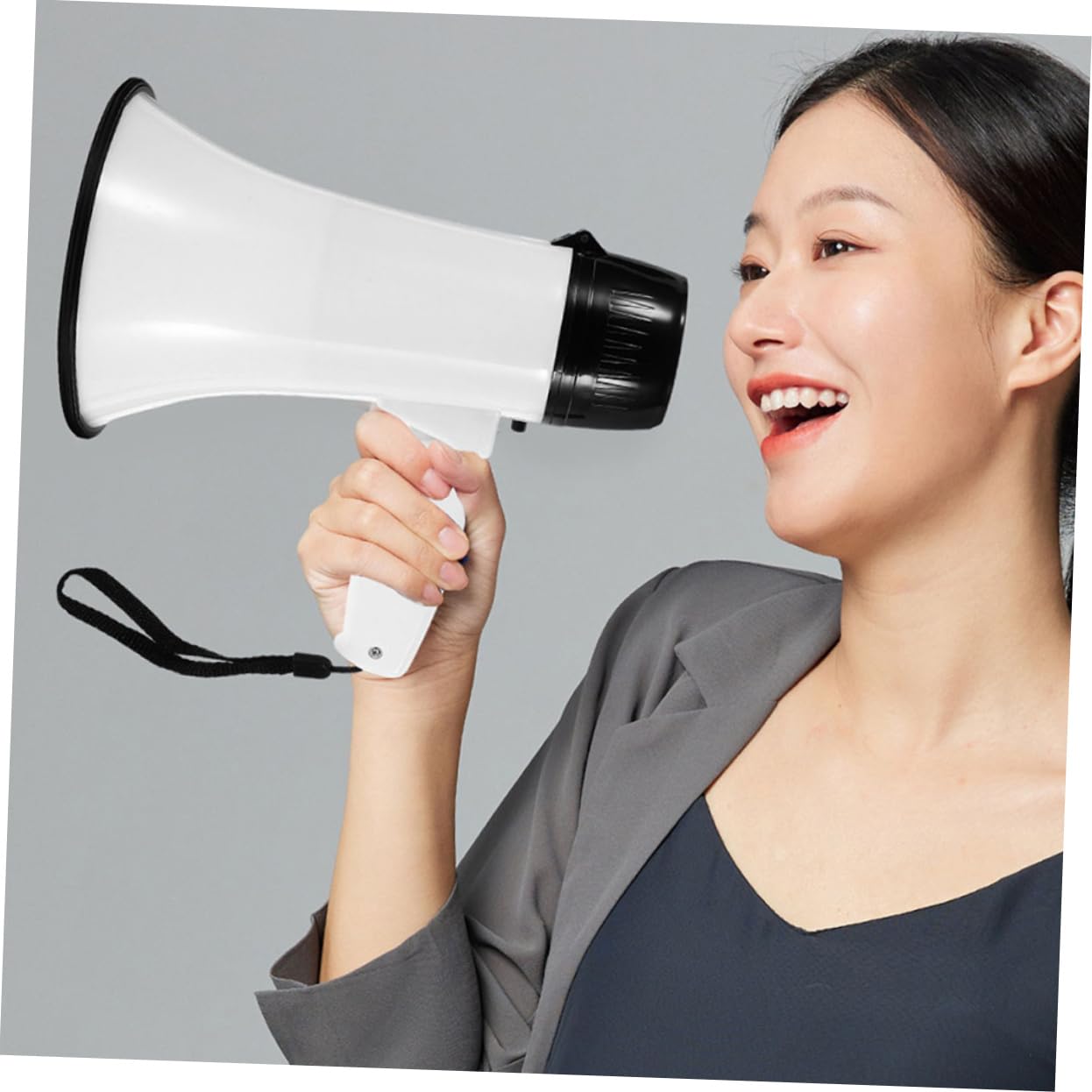 Abaodam Megáfono Portátil para Animar Altavoces De Mano con Volumen Megáfono para Porristas Deportivas para Fiestas y Eventos Al Aire