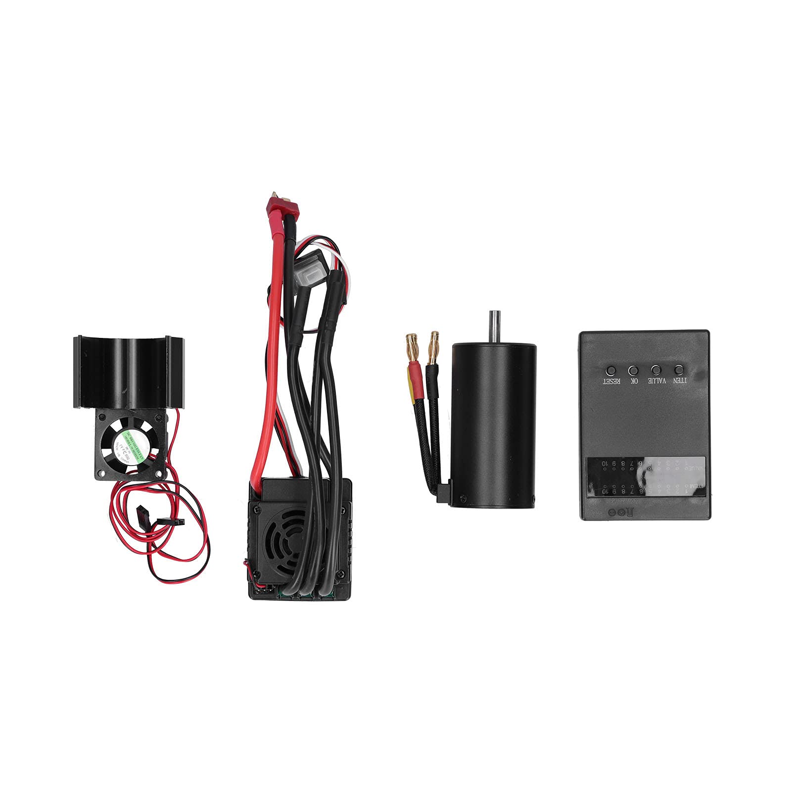 VGEBY Brushless Motor, 3670 2650KV Brushless Motor+120A ESC+Programmer Card+Motor Heatsink Set for 1