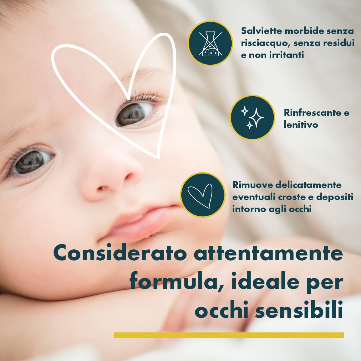 The Eye Doctor Salviette Per Gli Occhi Del Bambino - 200 Salviette Sterili Ideale La Cura Quotidiana Del Bambino - Senza Conservanti, Detergenti E Profumi - Salviette Gli Occhi Sigillate Singolarmente