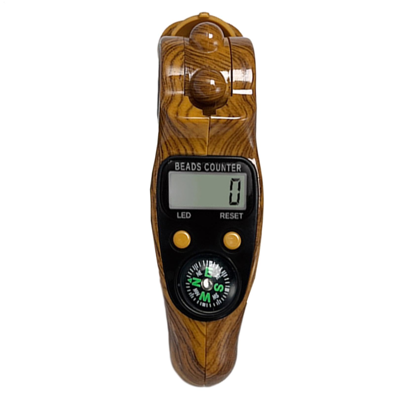 Prayer Bead Counter - Handheld Digital Beads Counter | Rotating Beads Digital Counter | Portable Rotating Prayer Beads | Digital Finger Counter with Compass for Meditation, Relaxation, Active Fingers