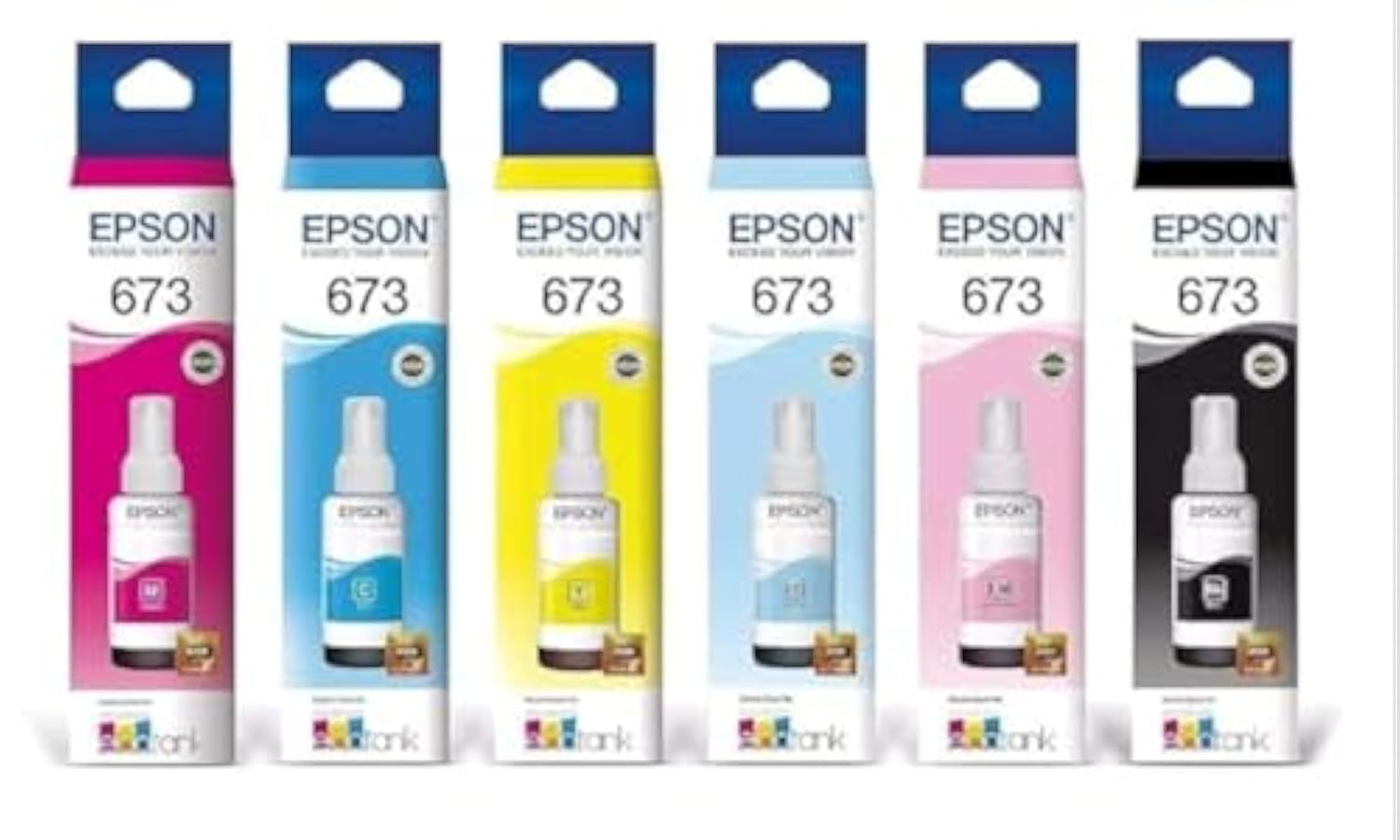 T673 6-Color Refill Ink Set For L800 / L1800 (Genuine Epson) Manufacturer: Epson