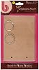 Papermania 17 x 12 cm 6-Piece Bare Basics Chipboard Album Doorplate, Brown