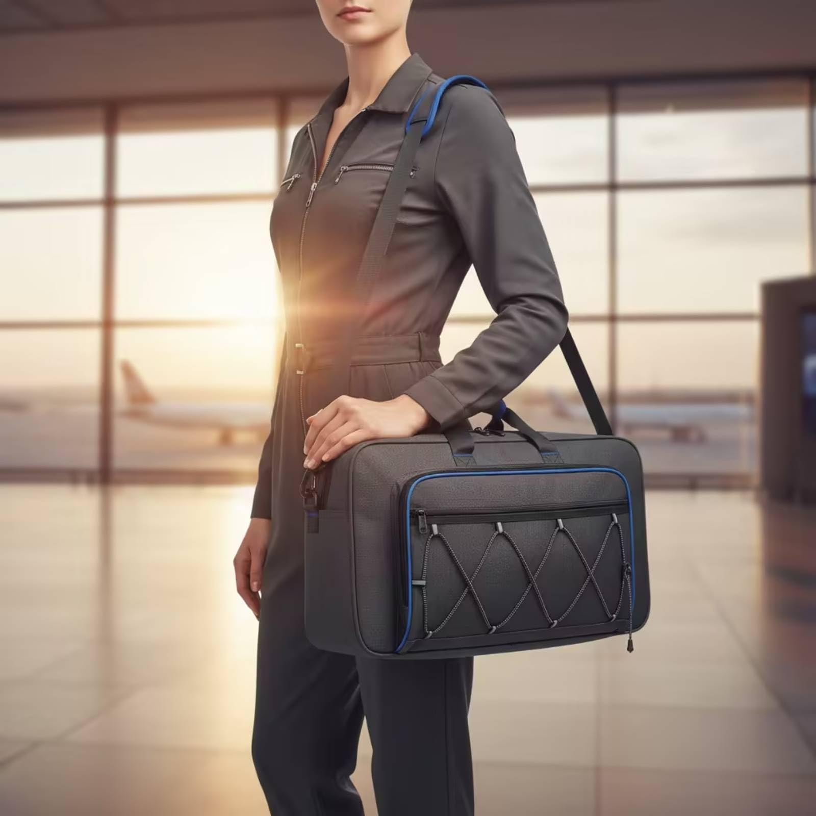 Baoblaze Borsa per Controller Dj Custodia Case Borsa Tracolla Zaino Sacca Organizzatore con Schiuma Antiurto E Tessuto Oxford Resistente per Spostamenti Deposito Lavoro Mobile Performance