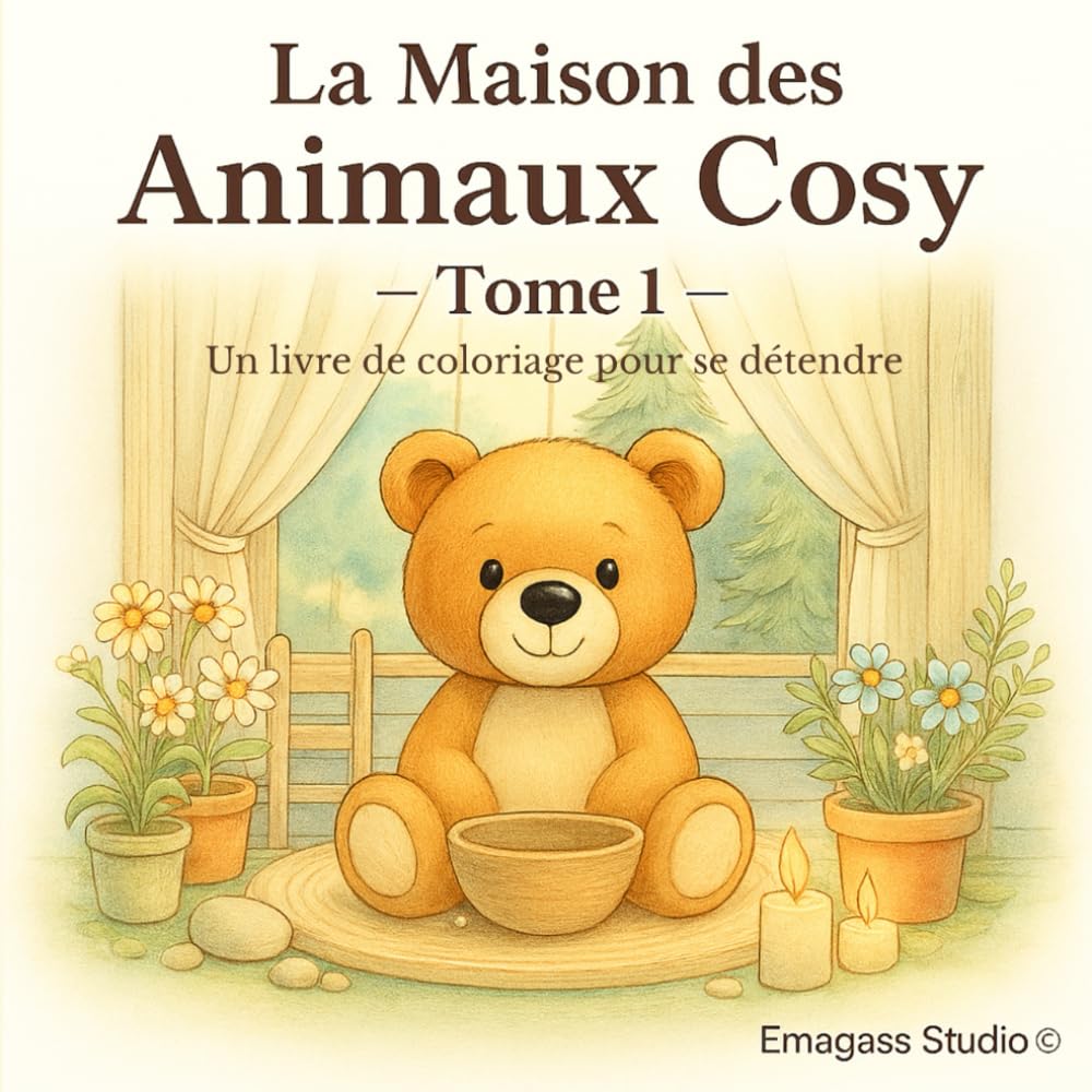 La Maison des Animaux Cosy - Tome 1: Scènes de vie douces et chaleureuses à colorier