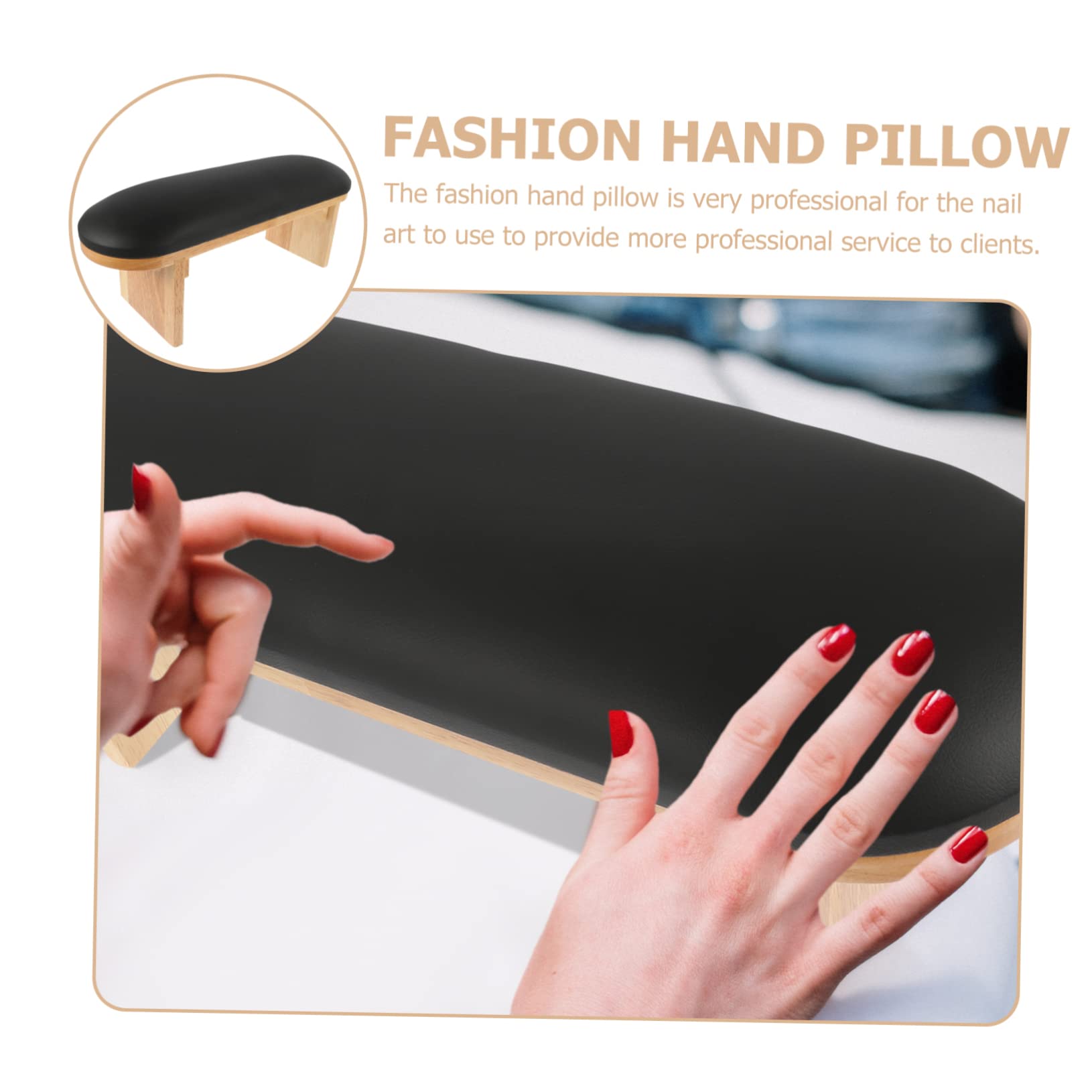 Cuscino Poggiamano per Unghie Nero, Supporto Manicure Professionale