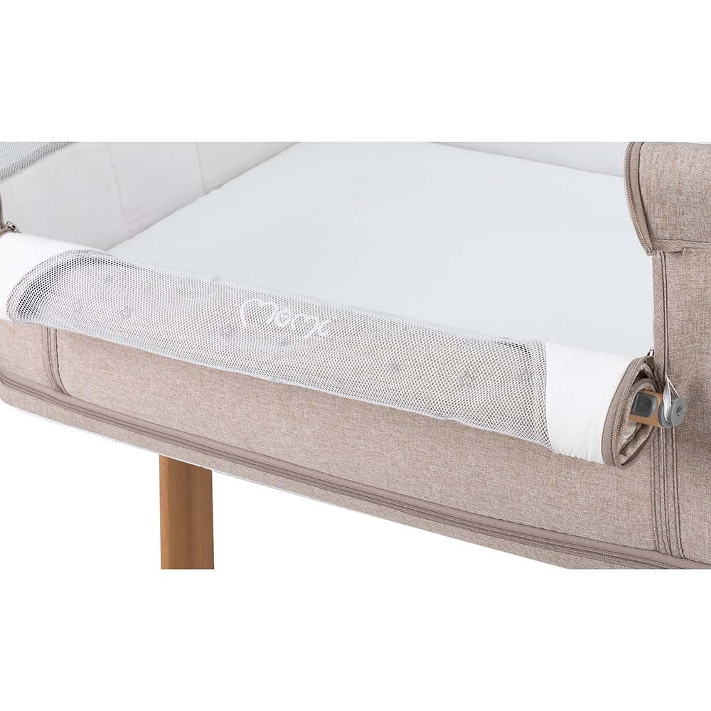 Momi Lettino multifunzione SMART BED 4-in-1, lettino co-sleeping e box, per bambini fino a 15 kg di peso, con altezza regolabile a 5 livelli, con materassino, cinghie di fissaggio e rotelle