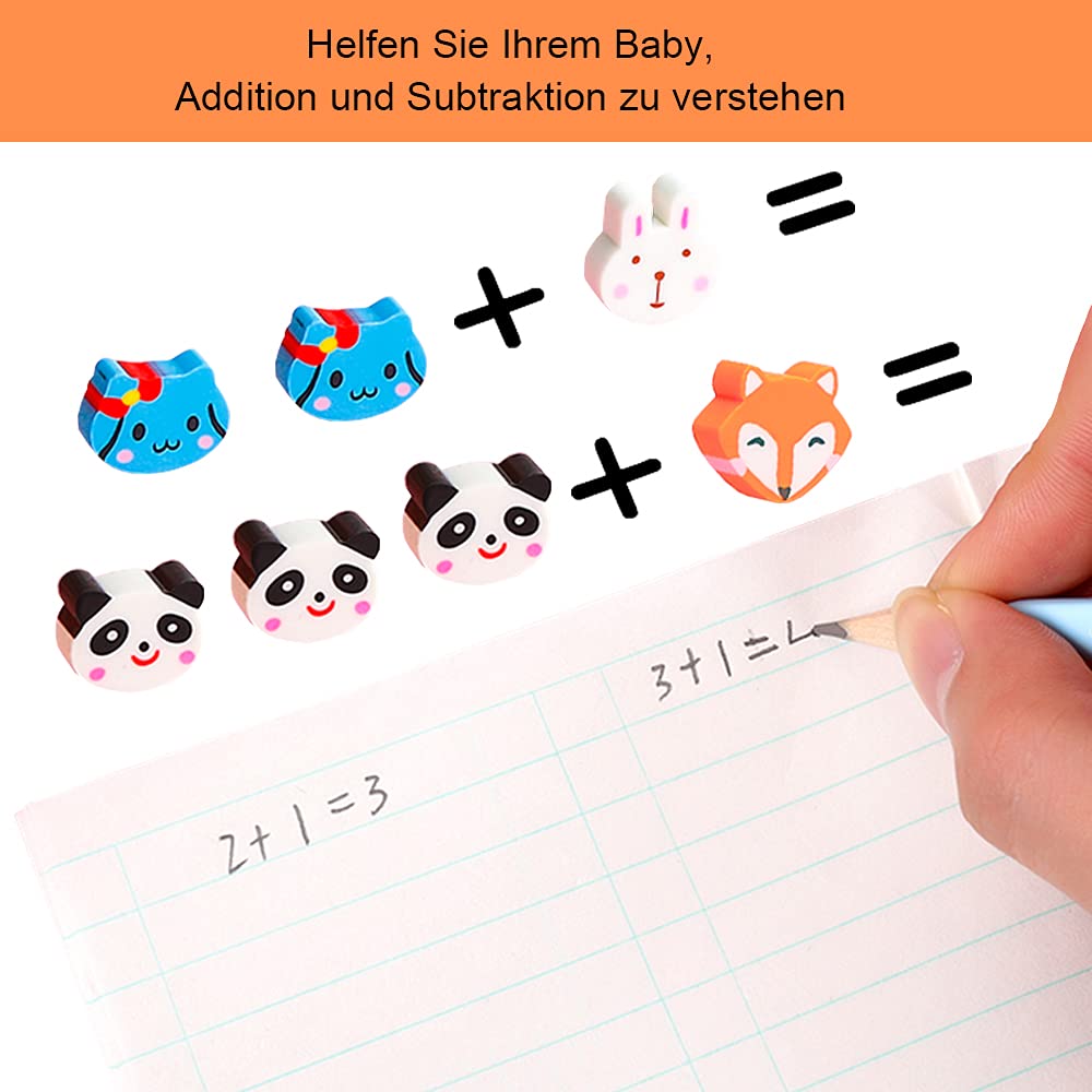 Cute Monkey Animal 3D Adorable Erasers - Eraser Pencil Toppers - Desk