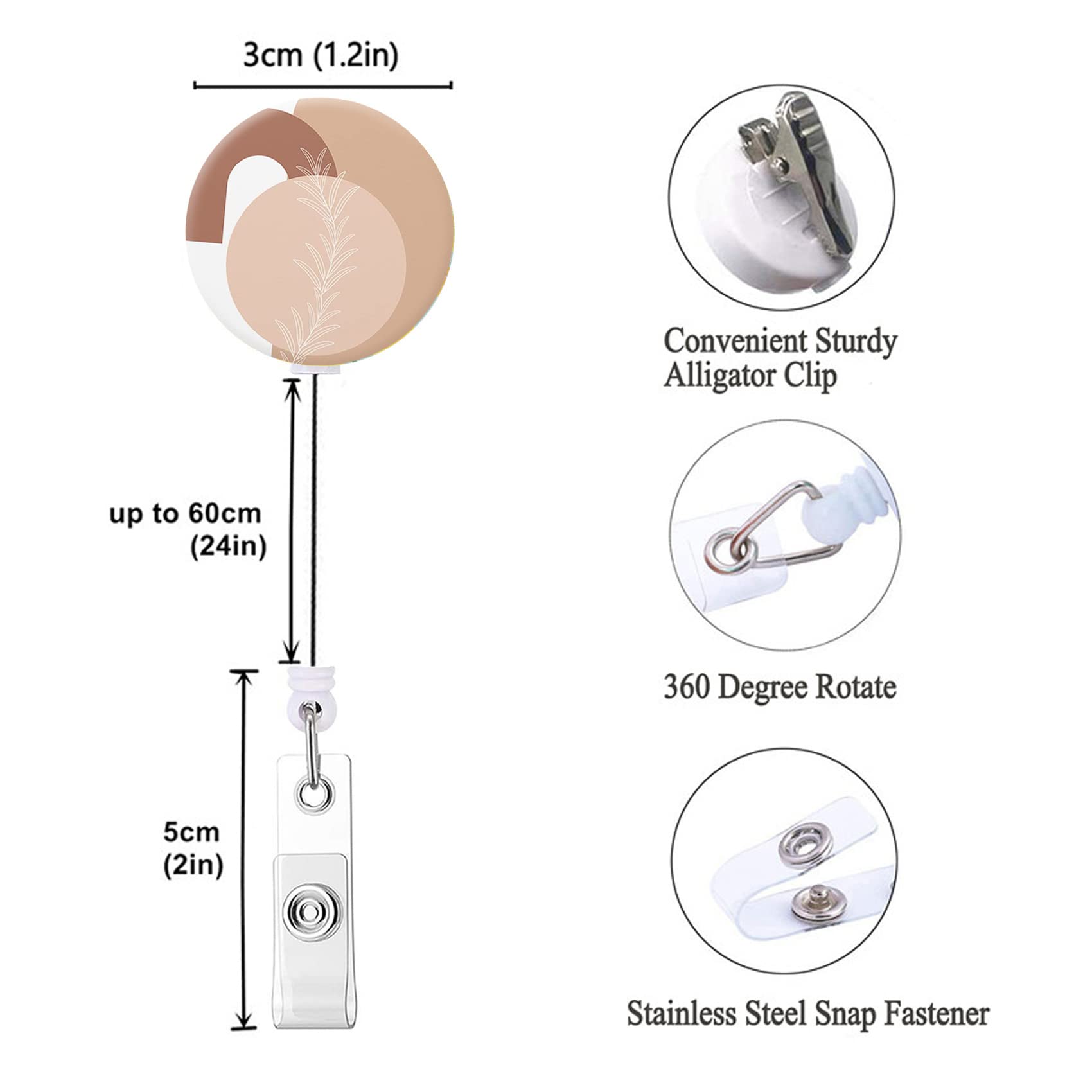 Badge Holder Retractable ID With Alligator Clip - Decorative Nurse Badge Reel 487076