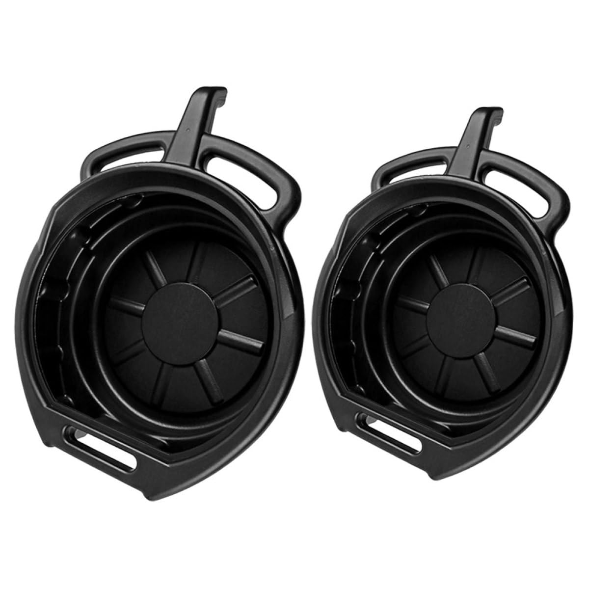 PACKOVE Bandeja de Drenaje Automotor 2 Piezas (10l 15l) de PE Resistente, Recogedor de Aceite Usado para Mantenimiento y Reparación de Vehículos, Fácil Limpieza y Almacenamiento