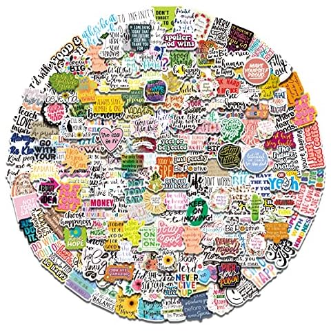 200Pcs Inspirational Stickers,Vinyl Waterproof Stickers for Laptop,Water Bottles,Phone, Vinyl Inspirational Stickers for Teens, Students,Teachers,Employees (Inspirational 200pcs Stickers) Cover
