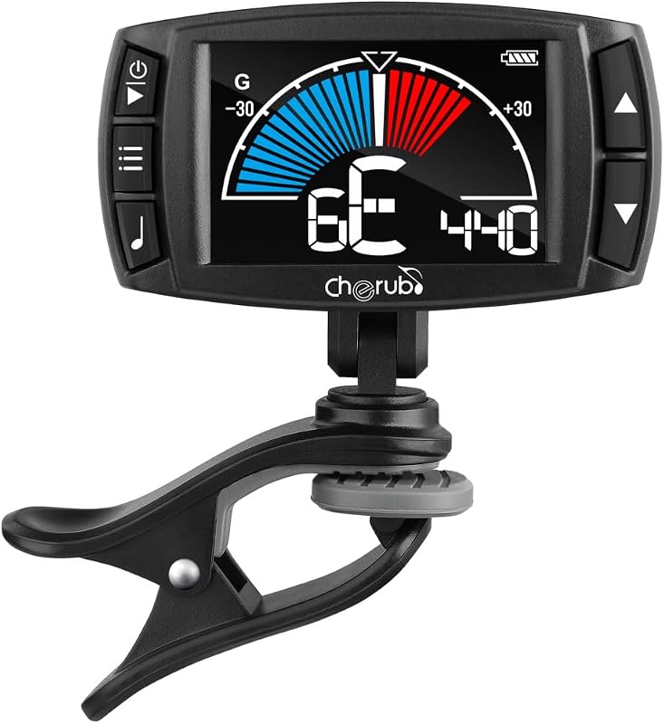 Afinador de guitarra WMT-560, afinador con Clip recargable 3 en 1, afinador de metrónomo Digital para guitarra, bajo, ukelele y violín