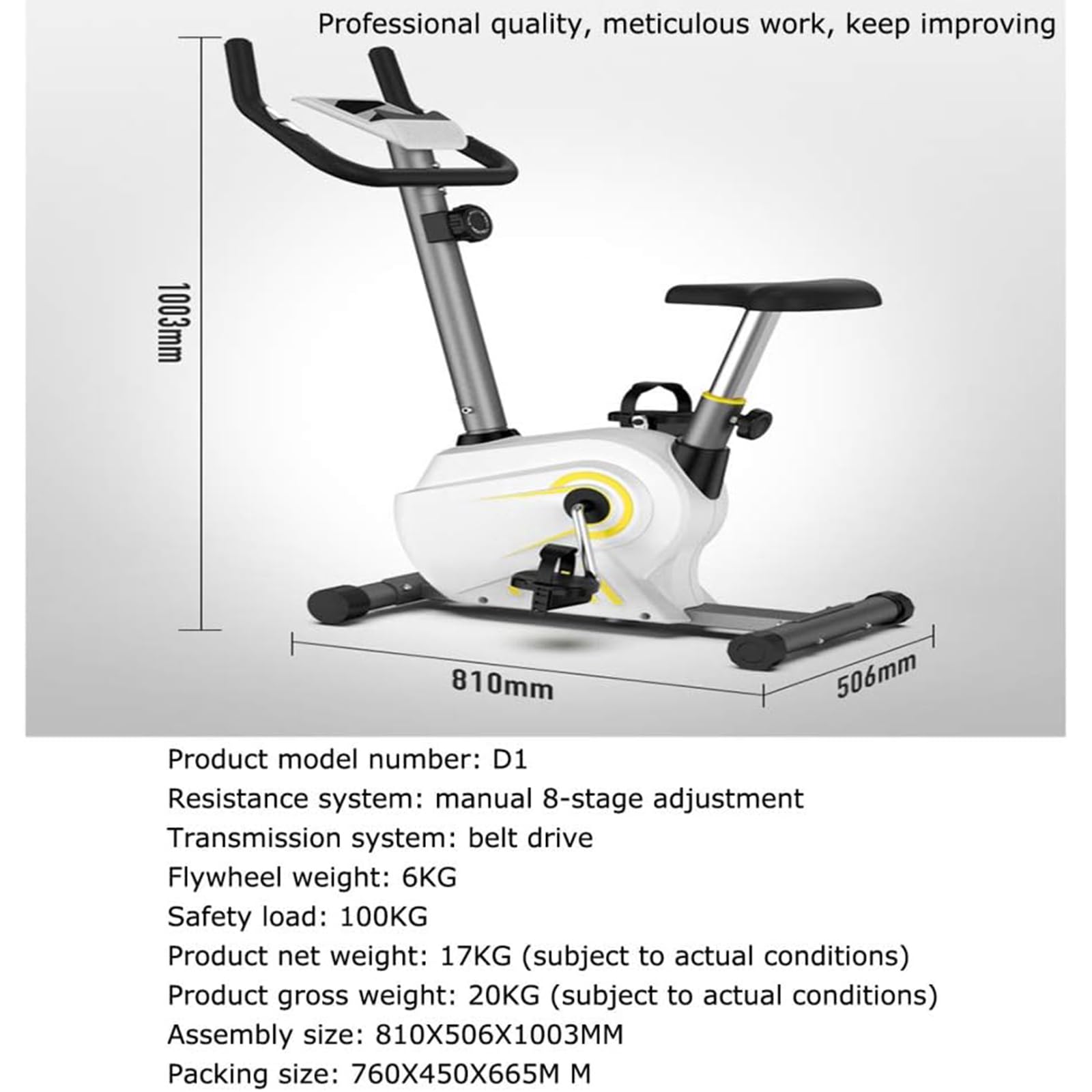 Spin Bike per la casa, Pedali per Anziani, Tapis roulant Manuale, Cyclette per Esercizi a casa, Cyclette stazionaria, Attrezzatura per Esercizi a casa, Cyclette Pieghevoli (A)