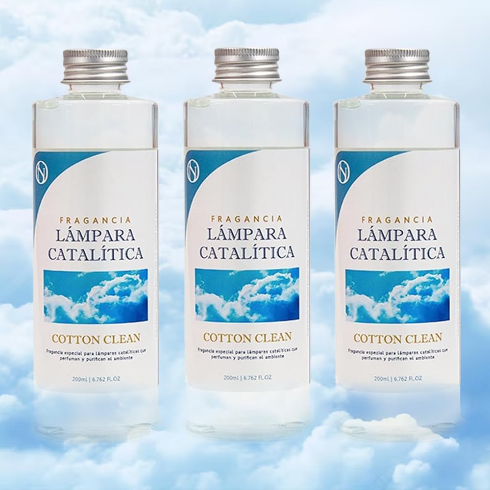 Pack Ahorro 3X Fragancia para Lámpara catalítica 500ml: Aroma Cotton Clean. Disfruta de tu Aroma Favorito Durante más Tiempo.