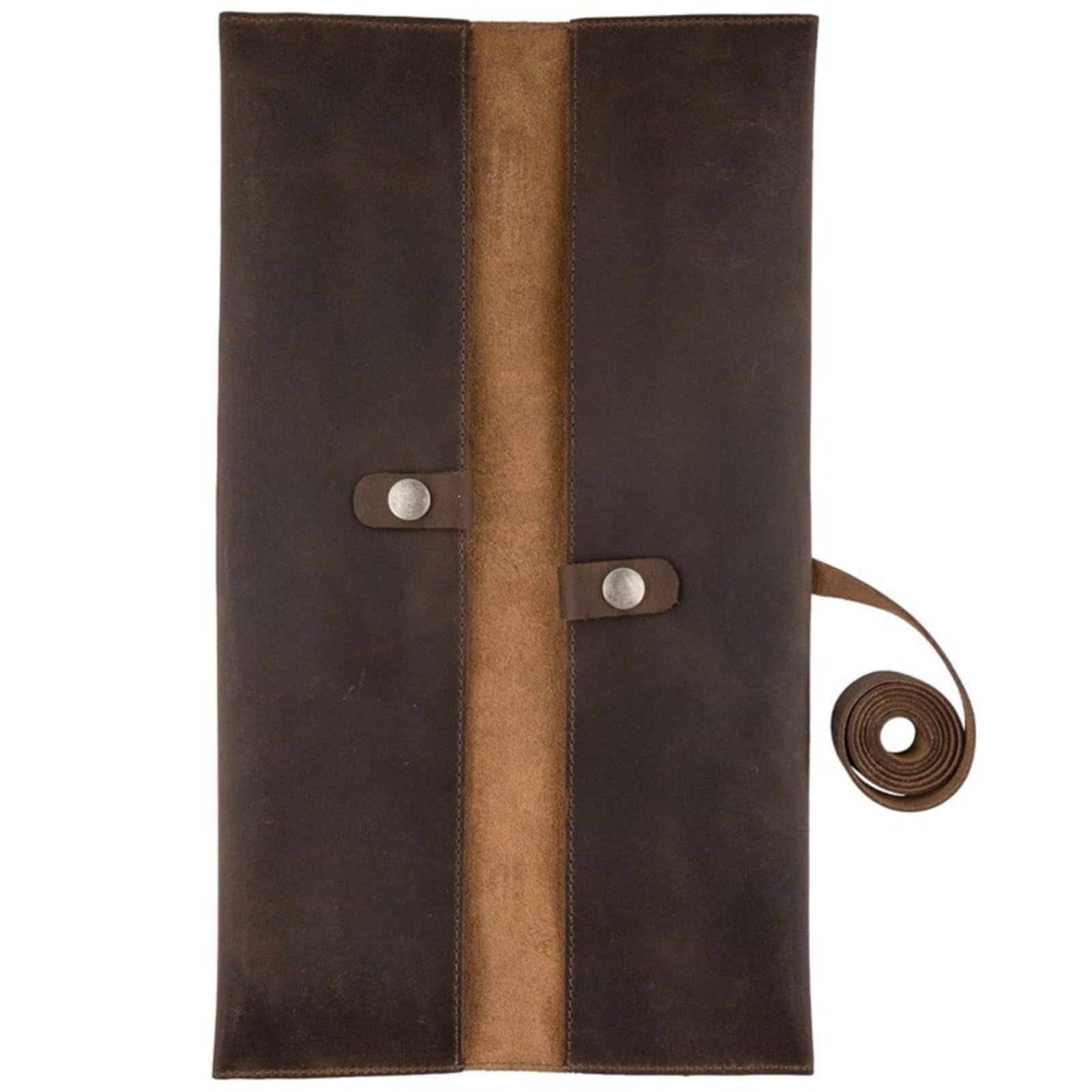 Rotolo Porta in Porta Utensili Custodia Avvolgibile con Scomparti per Affilatore Fibbia Interna E Cinturino Trasporto Facile Adatta Apprendisti Viaggio Lavoro Ristorante