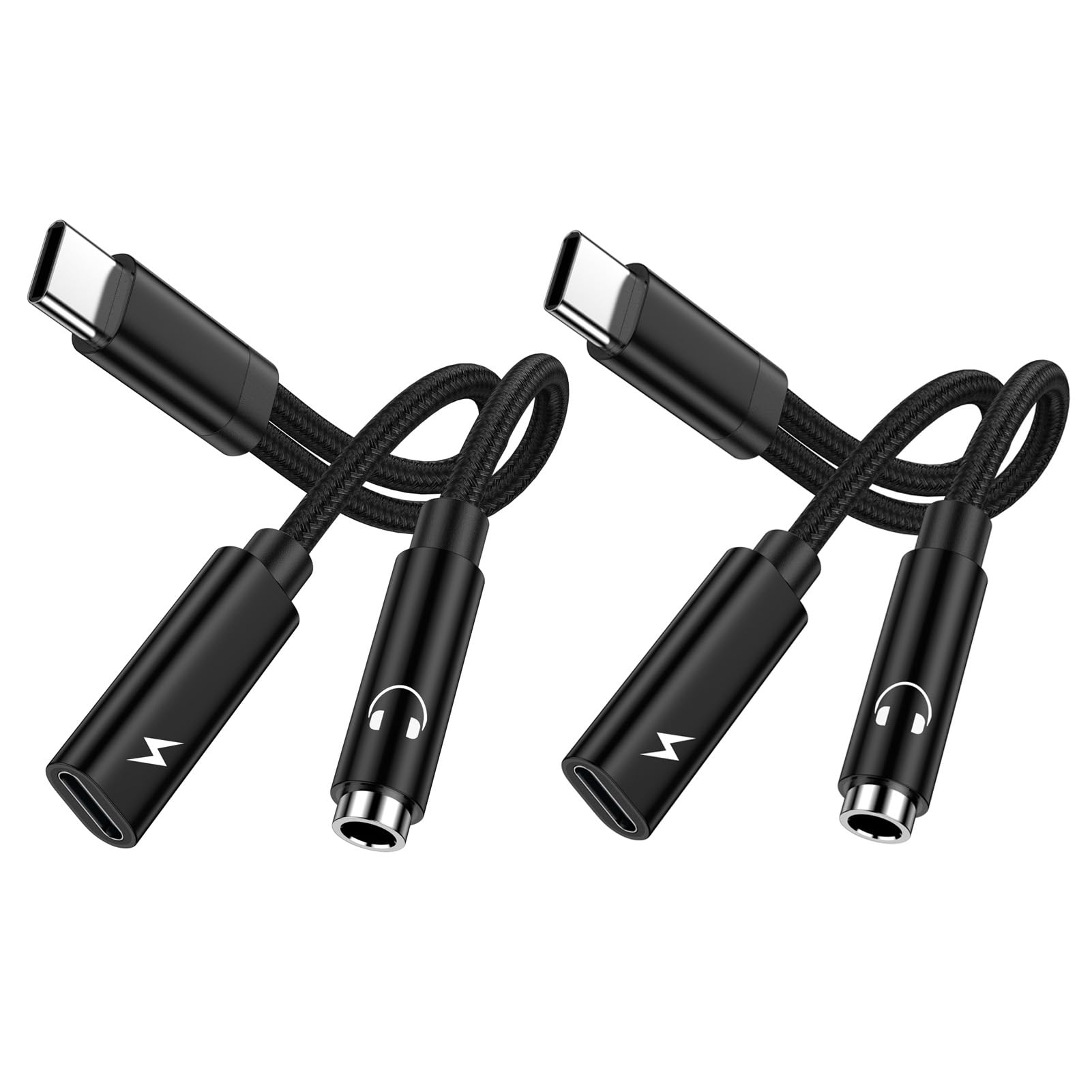 VIFIGEN USB C to 3.5mm Headphone and Charger Adapter 2 in 1