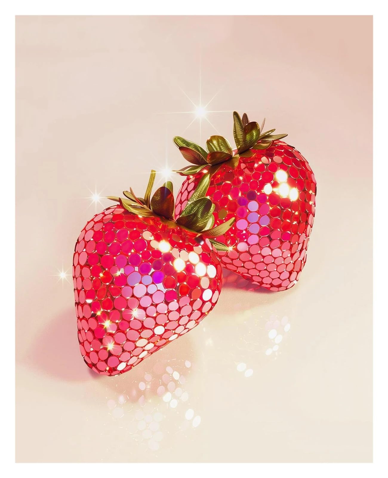 XENITE Wall Art Canvas Prints Canvas Paintings Wall Art Pictures Disco Vintage Cherry Strawberry Blueberry Watermelon Lemon Fruit Art Poster Home Decor(C,50x70cm)