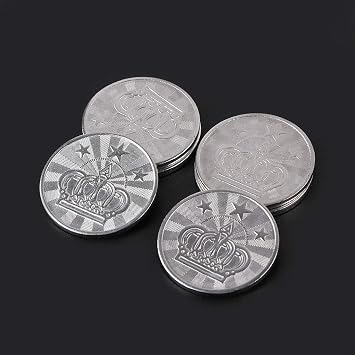 10Pcs 25mm Game Stainless Steel Coin Tokens Tokens for Game Machine