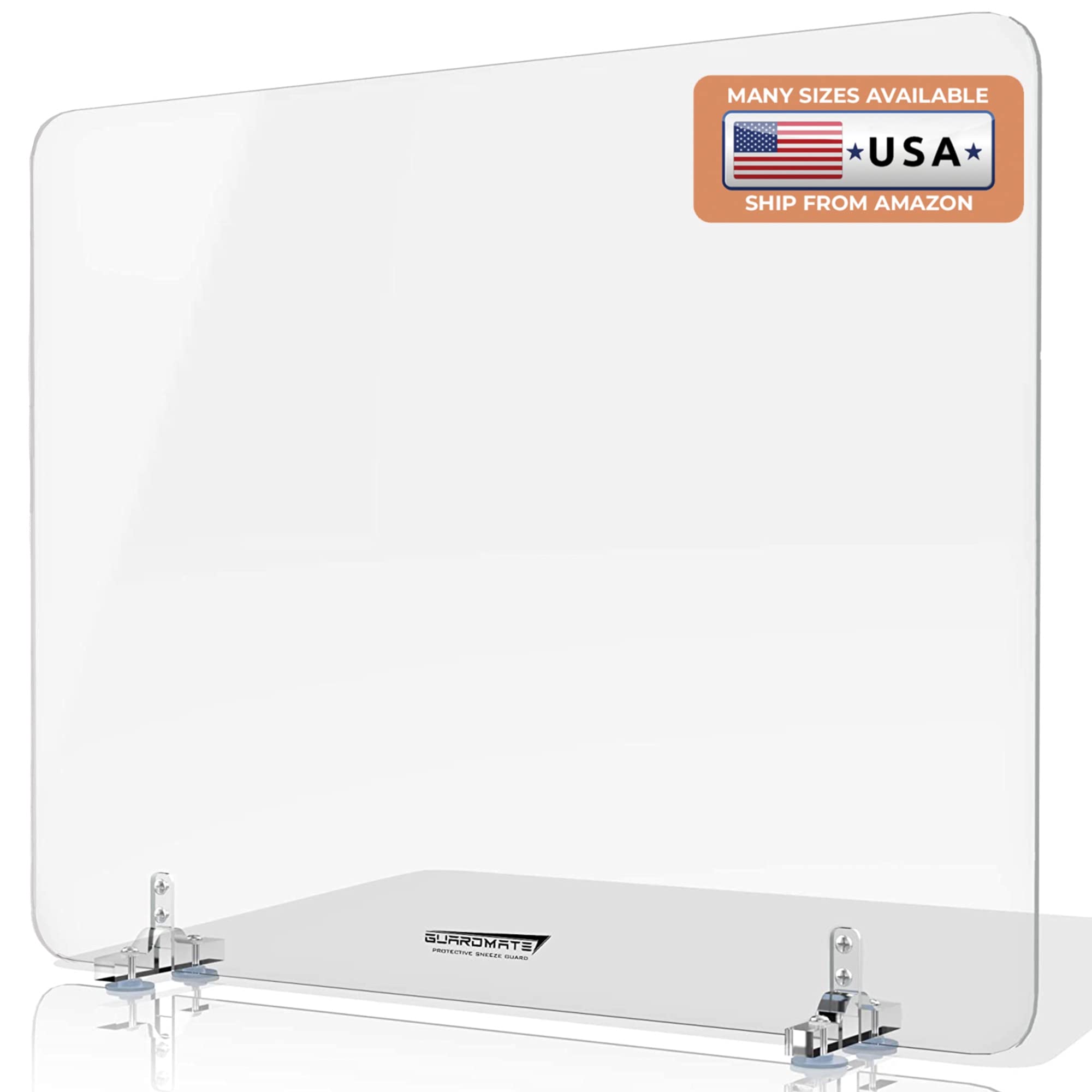 Buy GuardMate Plexiglass LShape Sneeze Guard for Desk Acrylic Divider