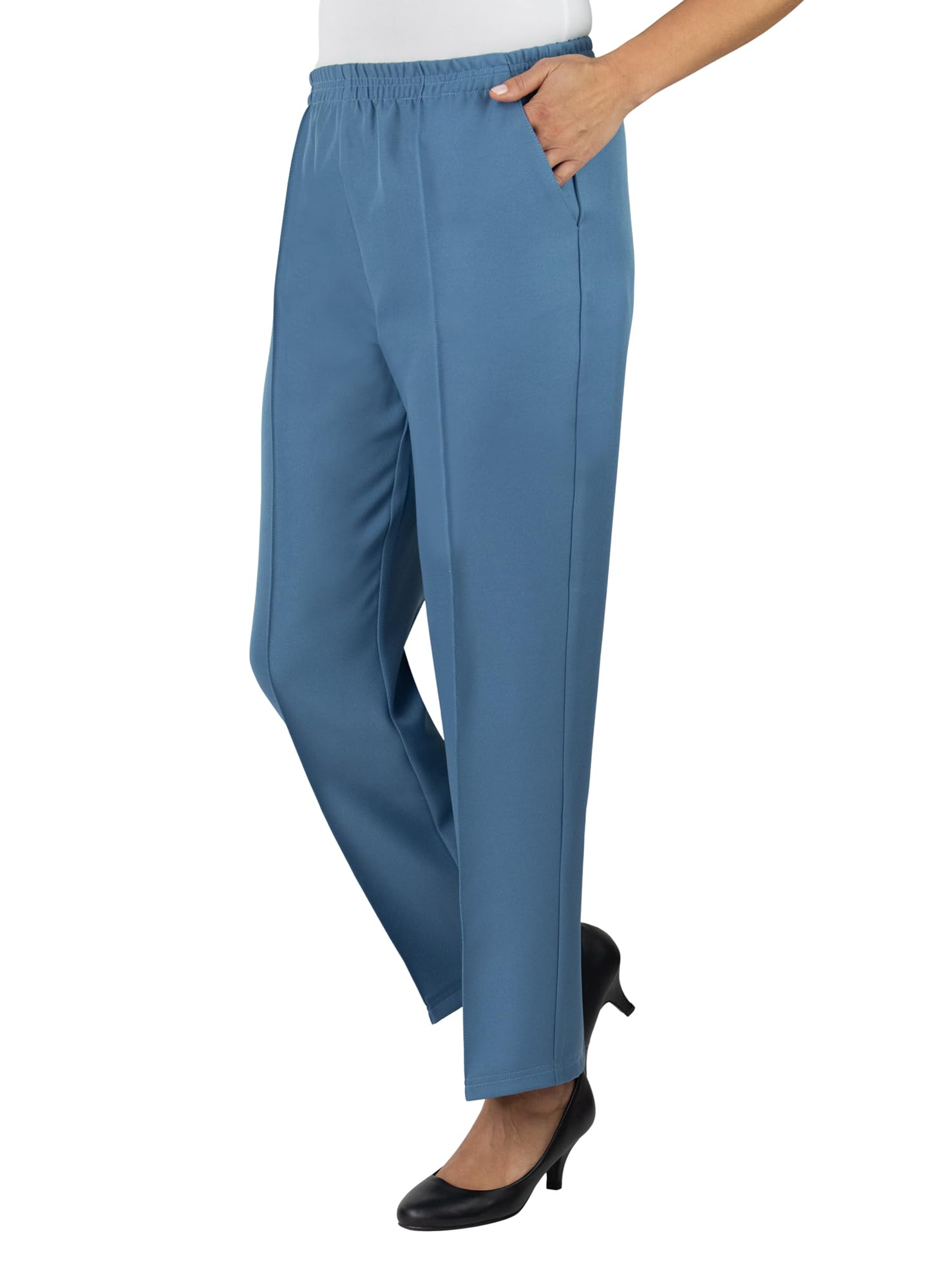 Fashion Friendly Ladies Pull-on Trousers - Blue - 24-27"
