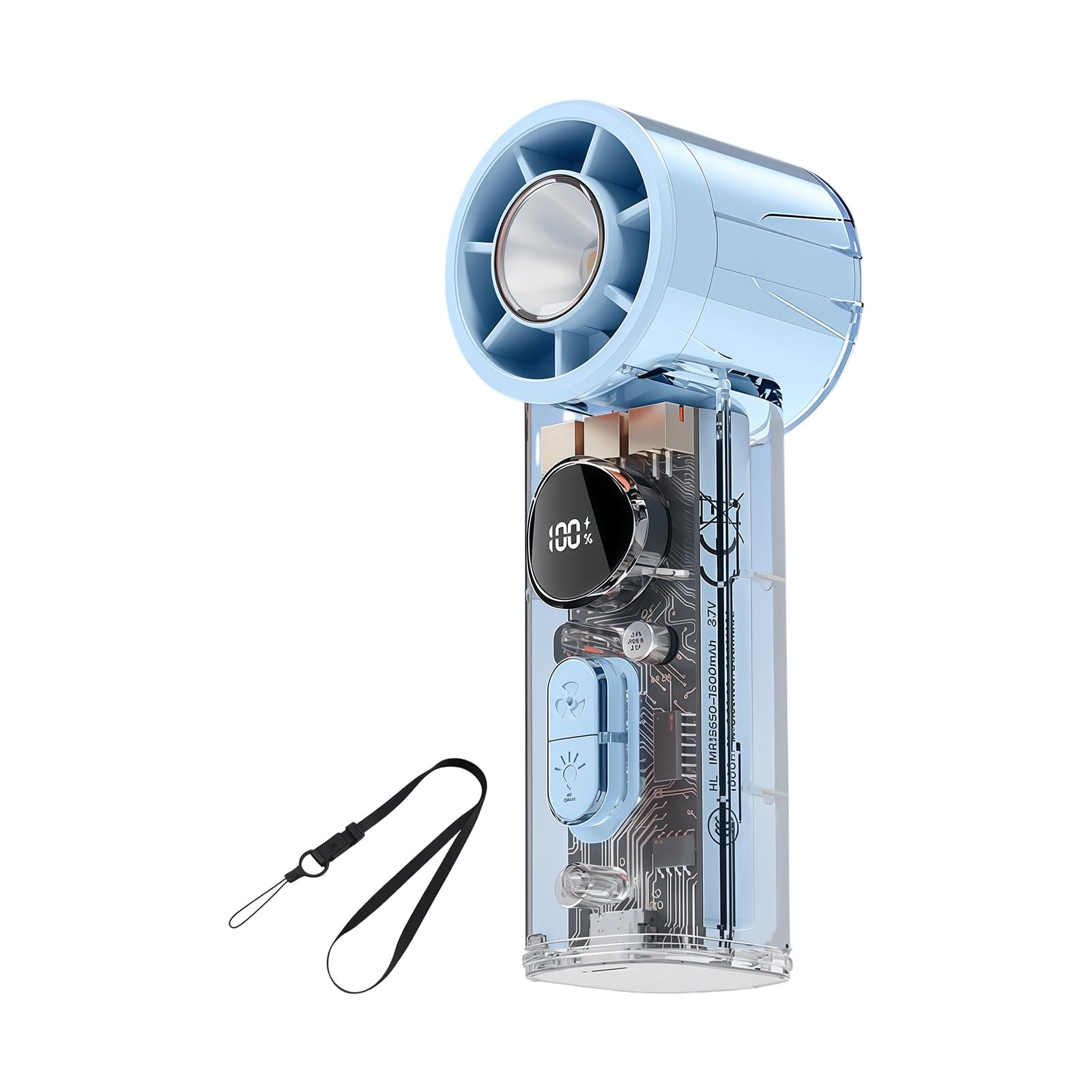 NMFLAB Speed Rechargeable Fan Outdoor Portable Handheld Powerful Outdoor Light Weight Coolers Enduring Powerful