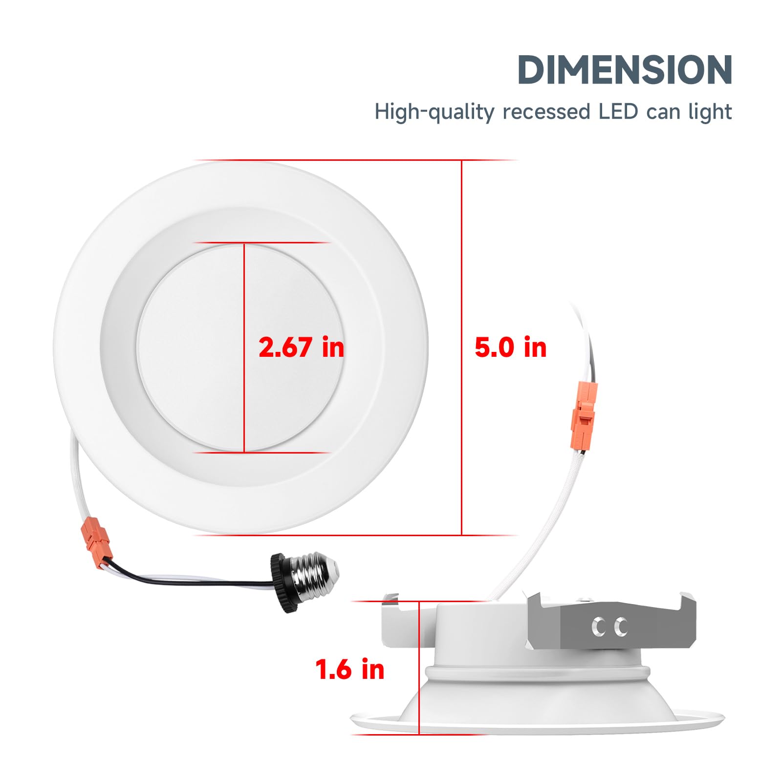 Recessed Lighting ECOELER 4-Inch LED Recessed Lights - Dimmable Ultra ...
