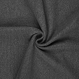 Bündchenstoff, Strickschlauch, glatt/fein, 35cm Schlauch, in 0,25 cm Schritten, Meterware Schlauchware,Uni (Dunkel meliert 8010)