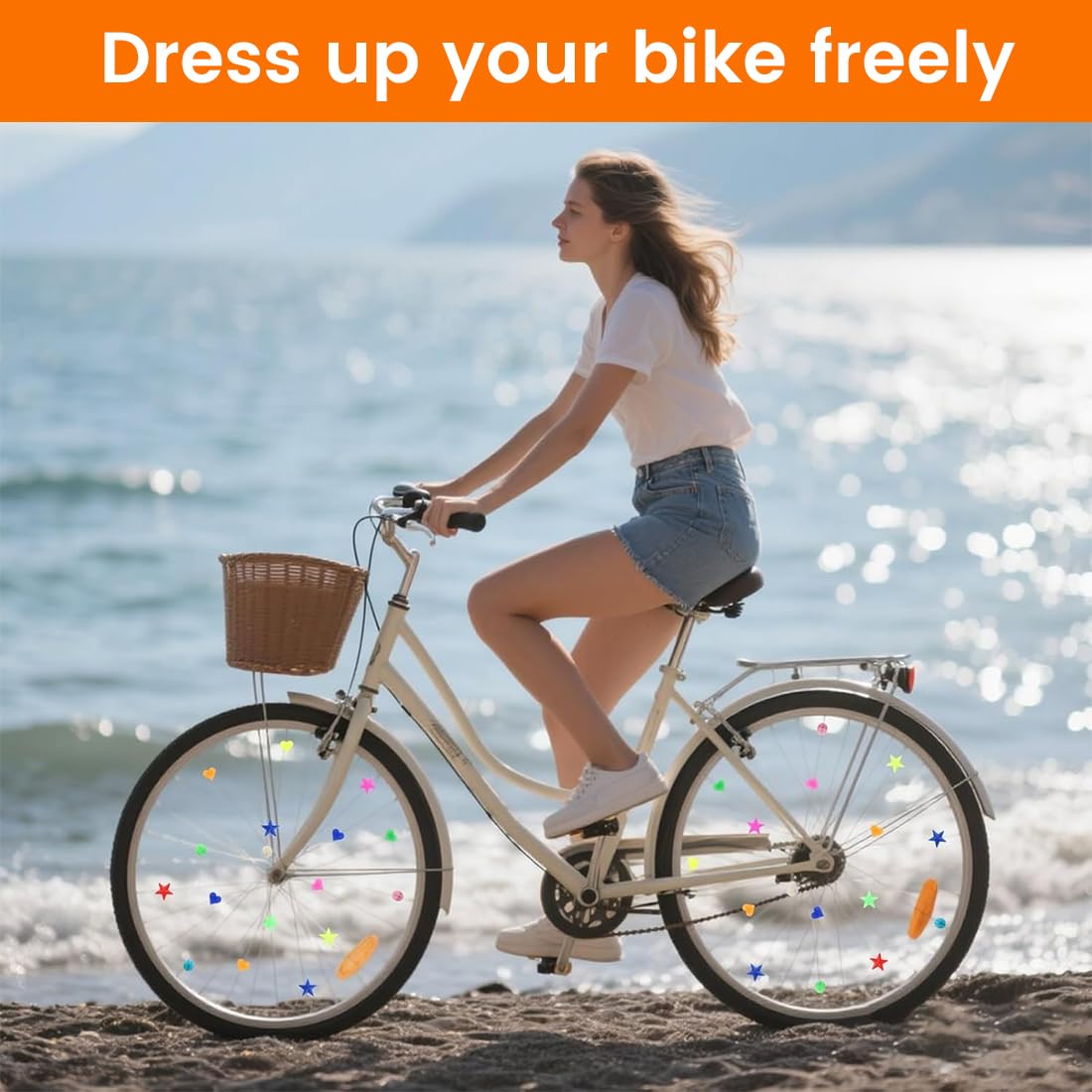 Lot De 210 Perles Pour Rayons De Vélo – Formes Cercle, étoile, Cœur, Phosphorescentes, Pour Enfants Filles Et Garçons