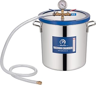 5 Gallon Vacuum Chamber, Stainless Steel Vacuum Degassing Chamber 18.92L, Degassing Chamber with Acrylic Crystal Lid for Resin Casting, Degassing Essential Oils, Not for Stabilizing Wood