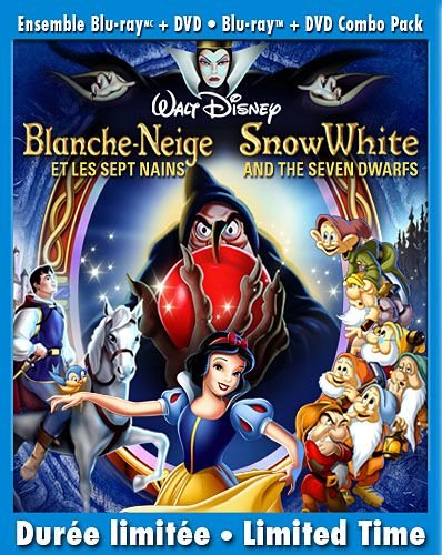 Snow White and the Seven Dwarfs (Two-Disc Blu-ray/DVD Combo, Bilingual Blu-ray Packaging) [Blu-ray] [Blu-ray]