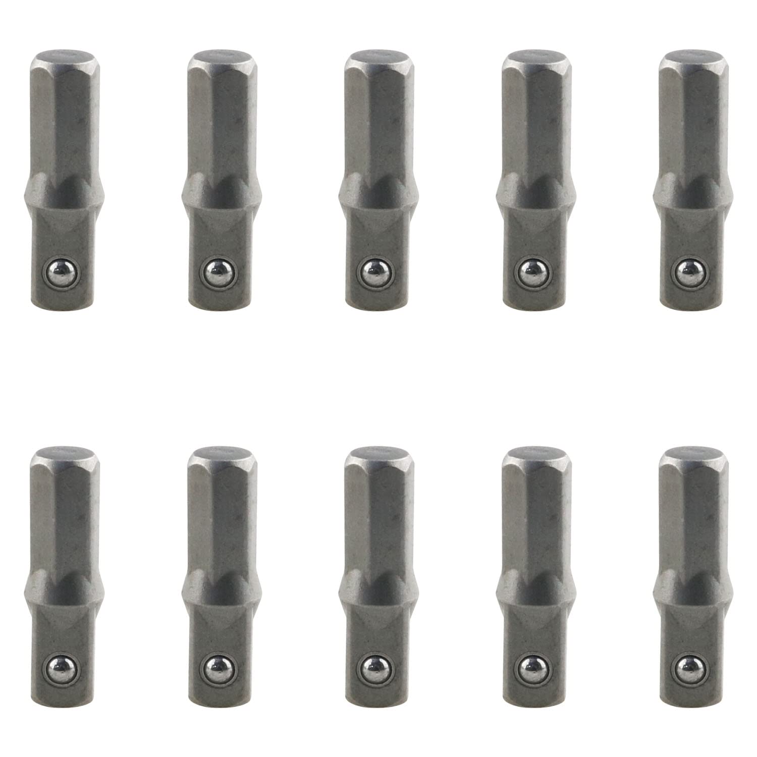 WHYHKJ 10PCS Power Tools Replacement Parts Impact Socket Adapter Converter Replacement Part 1/4'' Hex Shank To 1/4''