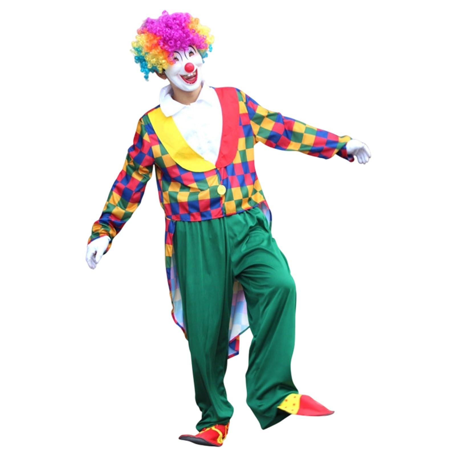 Generisch Clown Clown Kostüm für Erwachsene, Kostüme für Herren Breathable Tag der Unabhängigkeit Karneval kostüm